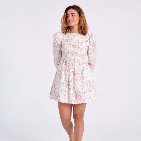 NWOT Batsheva Mini Prairie Dress in Antique Rose 0 XS - Picture 1 of 4